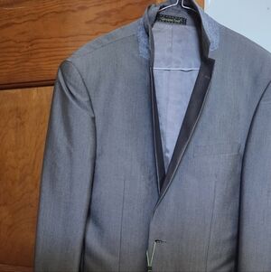 Giovanni Testi Men's Blazer - Size 40L - Silver - New With Tags